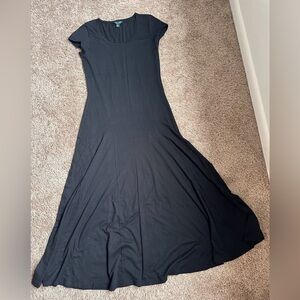 Lauren Ralph Lauren Black Scoop-Neck Maxi Dress